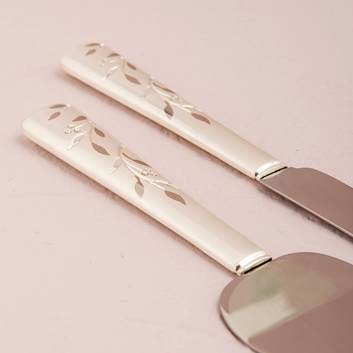 Set de pala y cuchillo "Venecia Plata"
