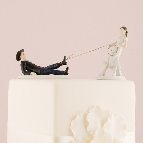 Figura de pastel Enlazando al novio.