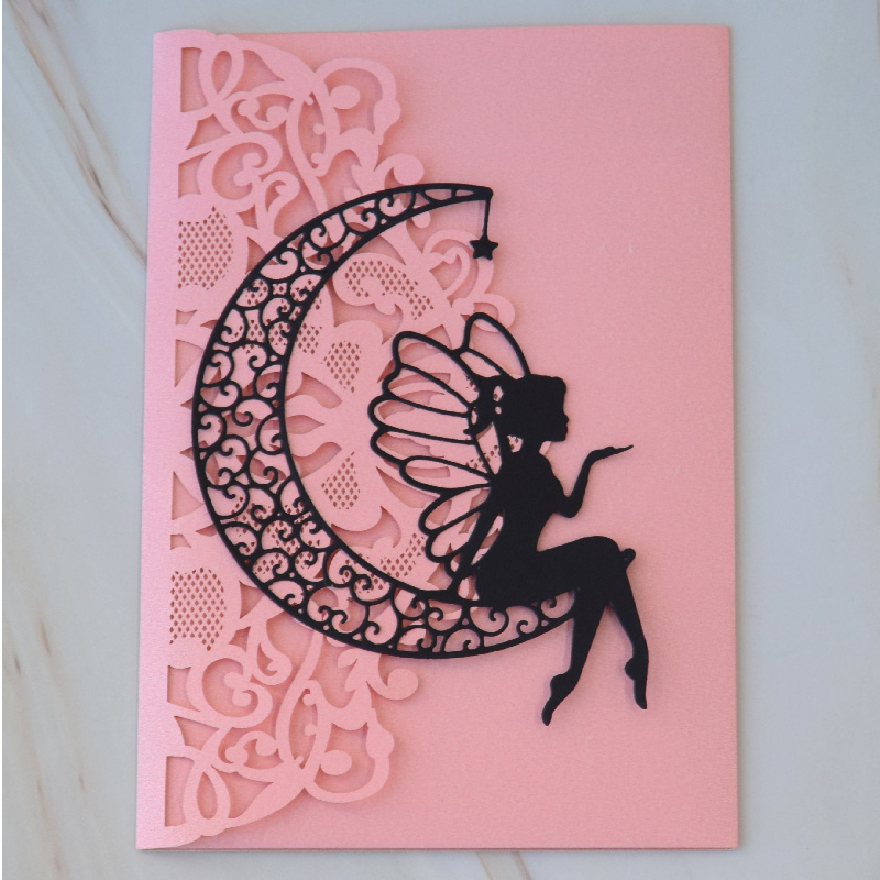 Invitación para XV Años “Moon Fairy” (Pedido Mínimo 25 Pzas).