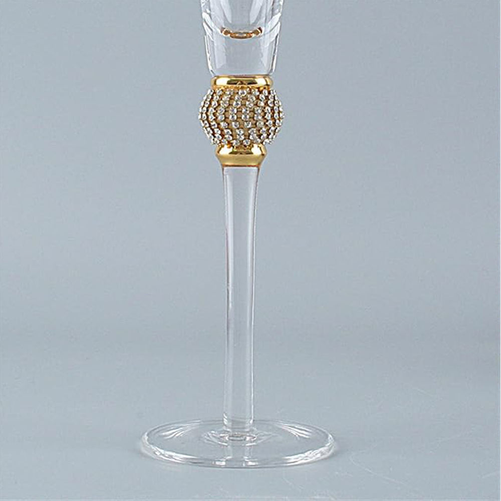 Copas para Boda Doradas con Incrustaciones de Cristal