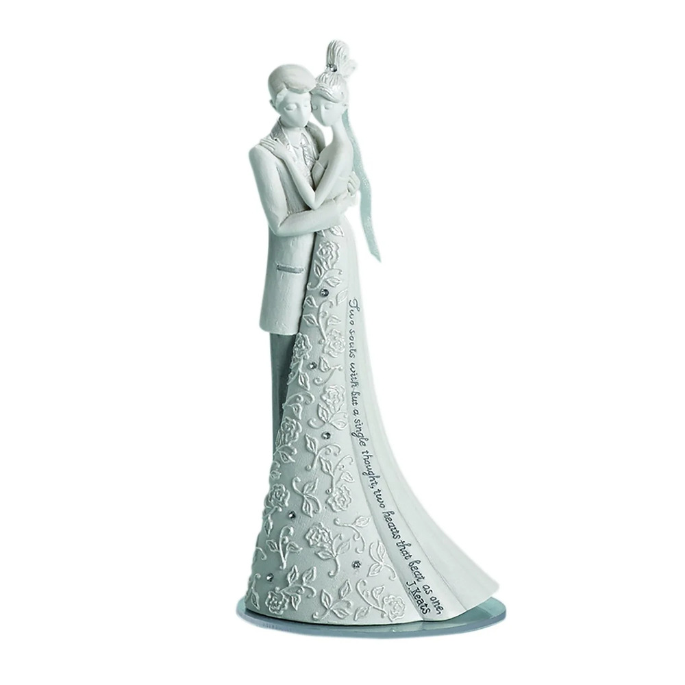 Figura para Pastel de Boda, Dos Corazones Latiendo en Uno