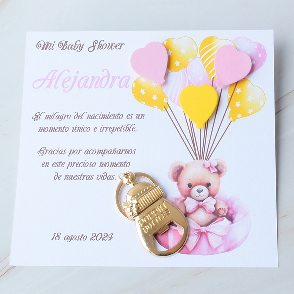 Recuerdo para Baby Shower Destapador de Biberón