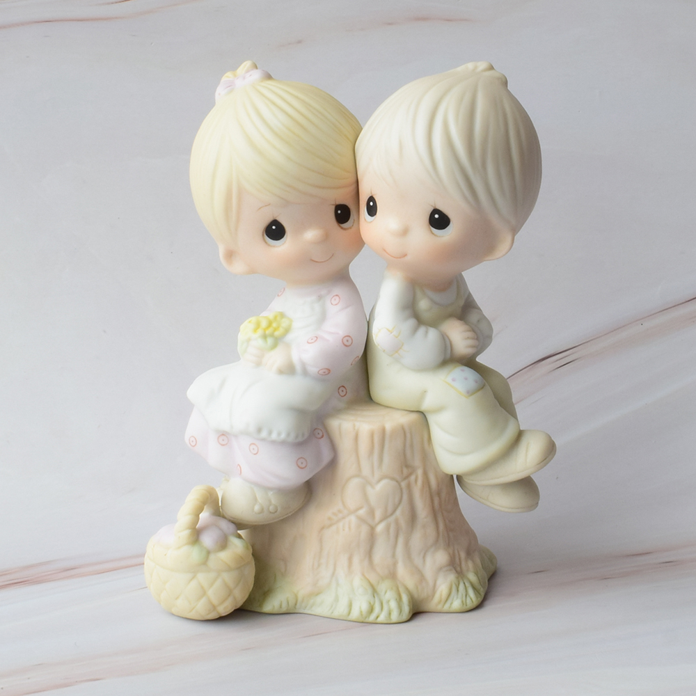 Figura para Pastel de Boda, Precious Moments, Porcelana, Flechazo de Amor