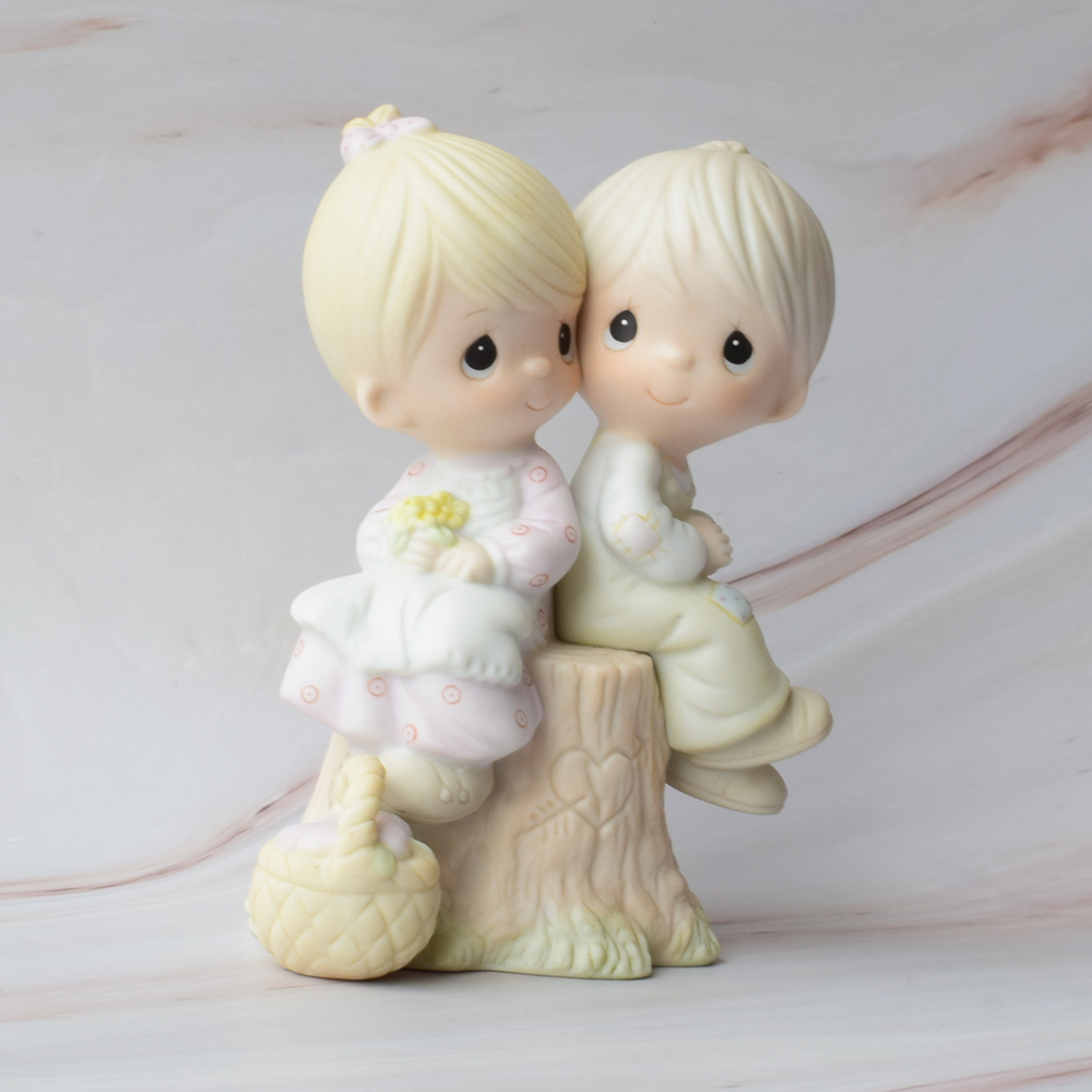Figura para Pastel de Boda, Precious Moments, Porcelana, Flechazo de Amor