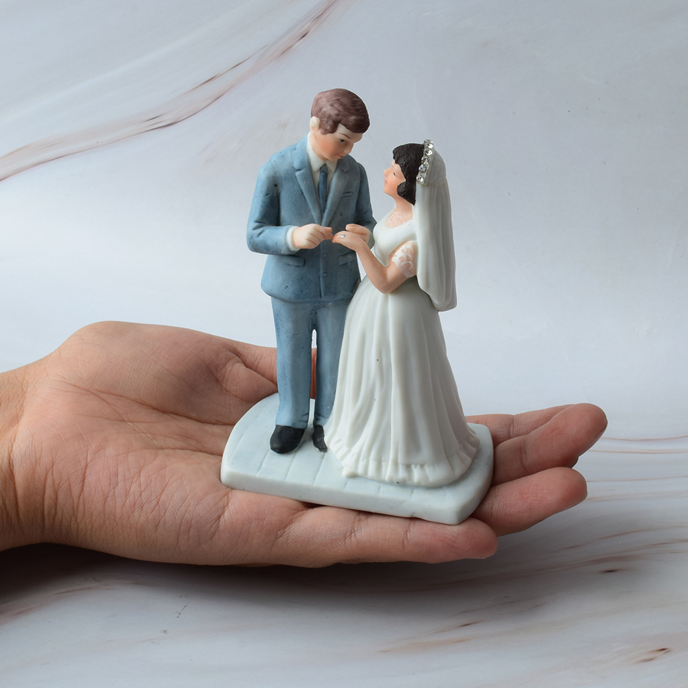 Muñecos para Pastel de Boda Pequeña, Porcelana, Propuesta de Amor