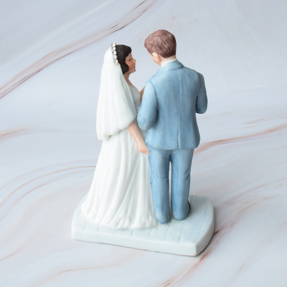 Muñecos para Pastel de Boda Pequeña, Porcelana, Propuesta de Amor