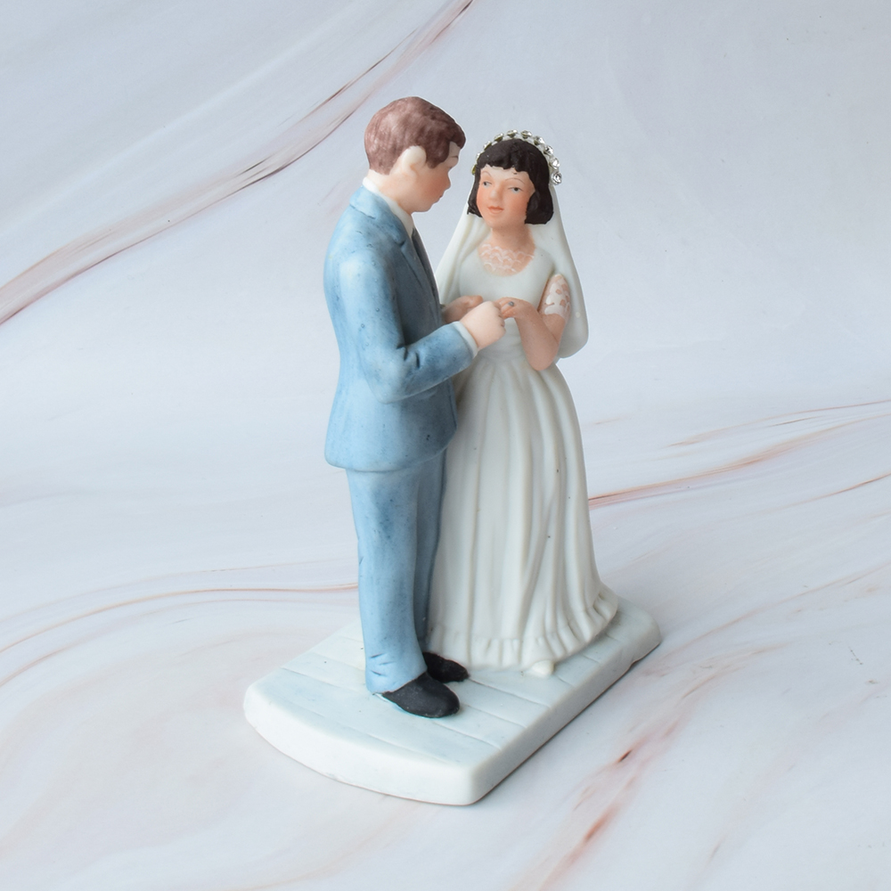 Muñecos para Pastel de Boda Pequeña, Porcelana, Propuesta de Amor