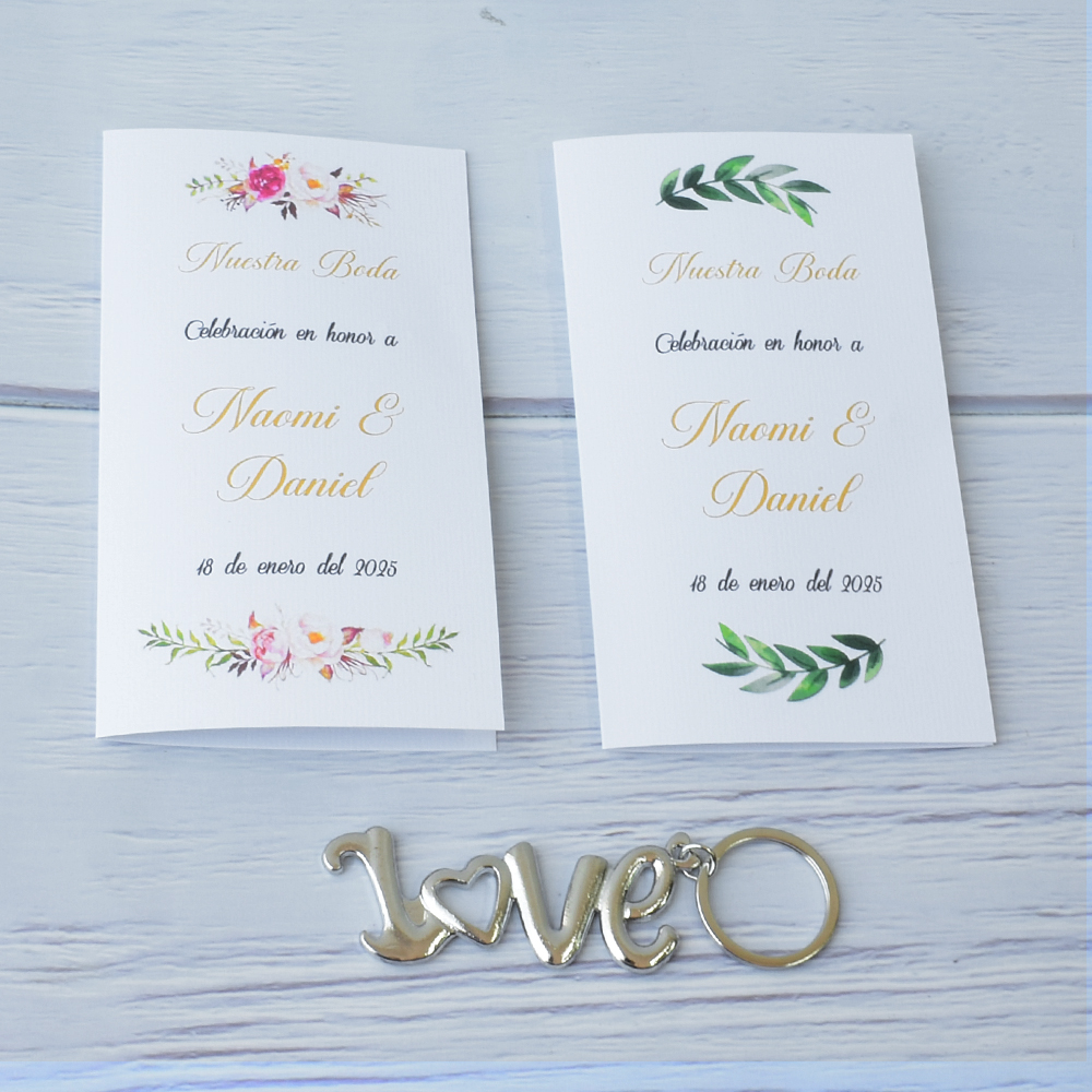 Destapador LOVE Llavero para Boda