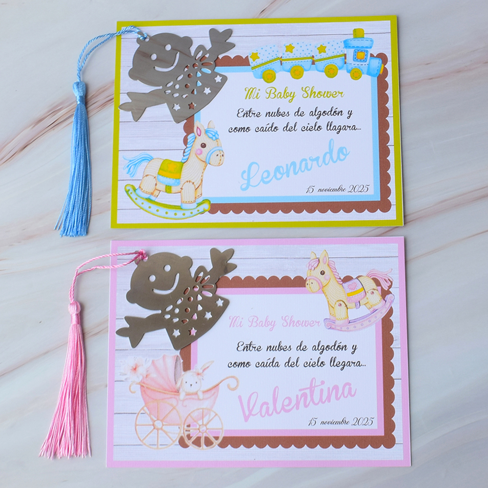 Separador de Libros Baby Niña y Niño, Baby shower