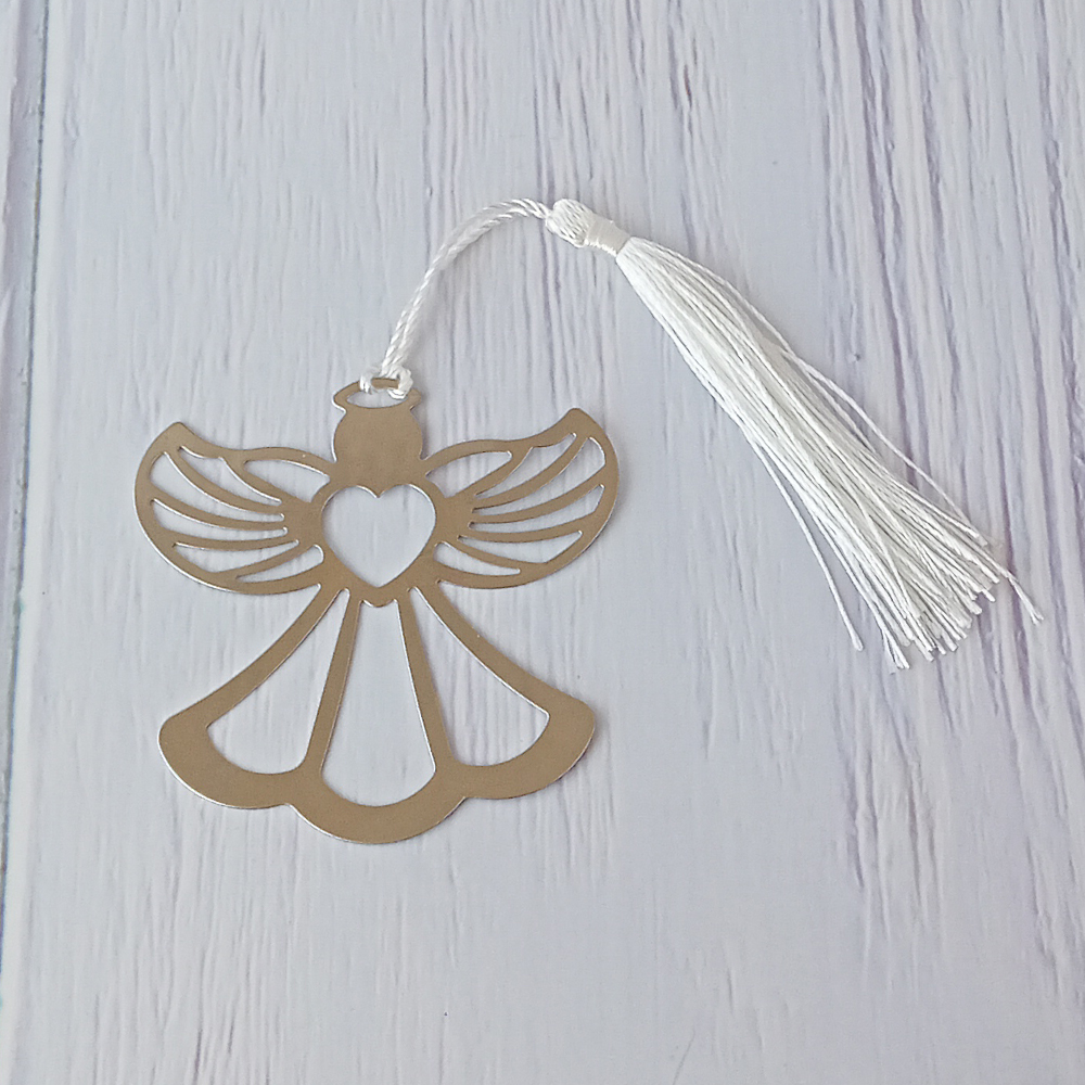 Bolo para Bautizo con Separador de Libros Angelito de mi Corazón