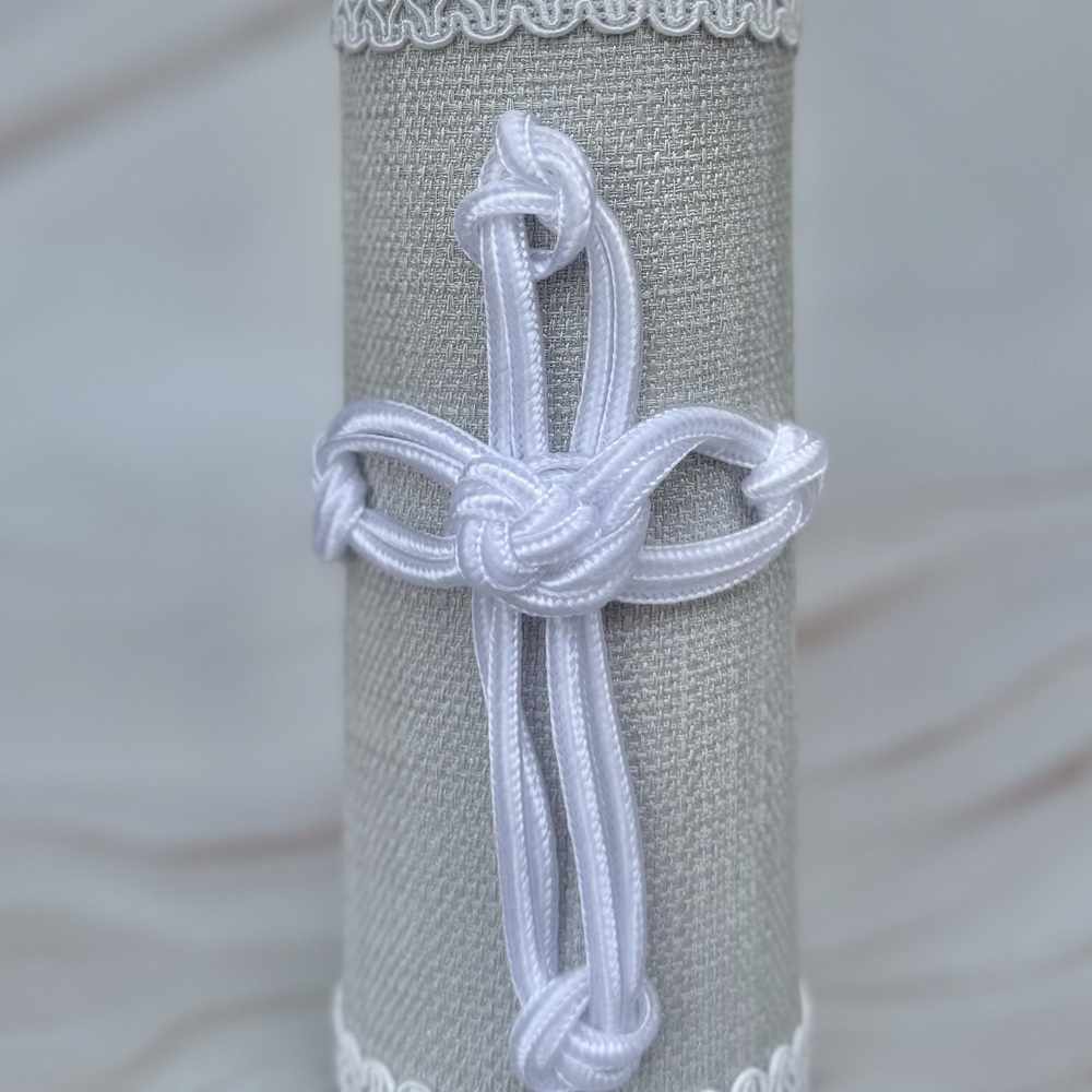 Kit de Bautizo Cruz Eterna, Gris