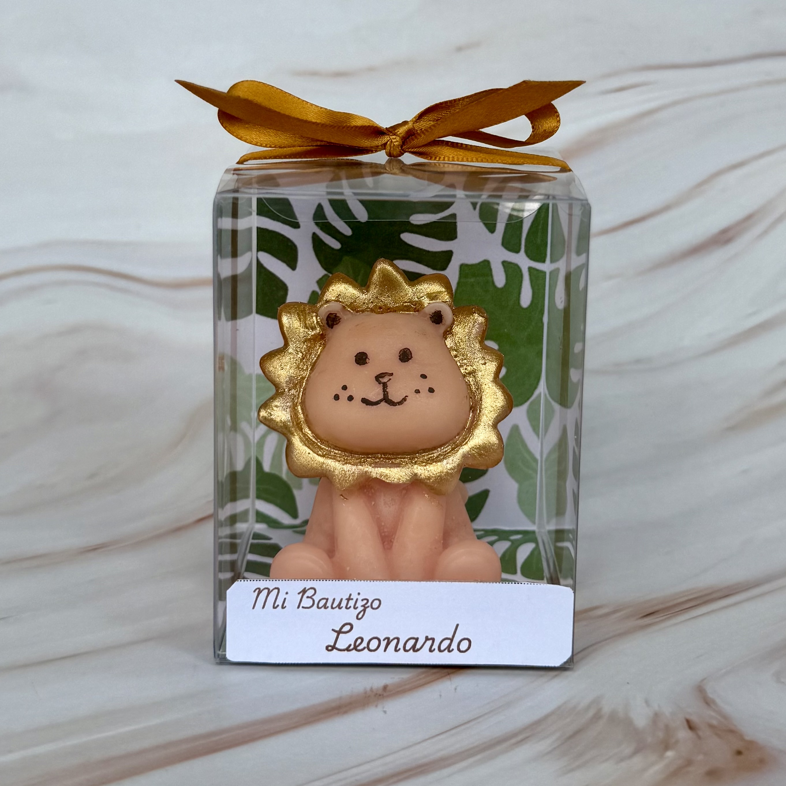 Vela de Leoncito para Bautizo o Baby Shower, Personalizado