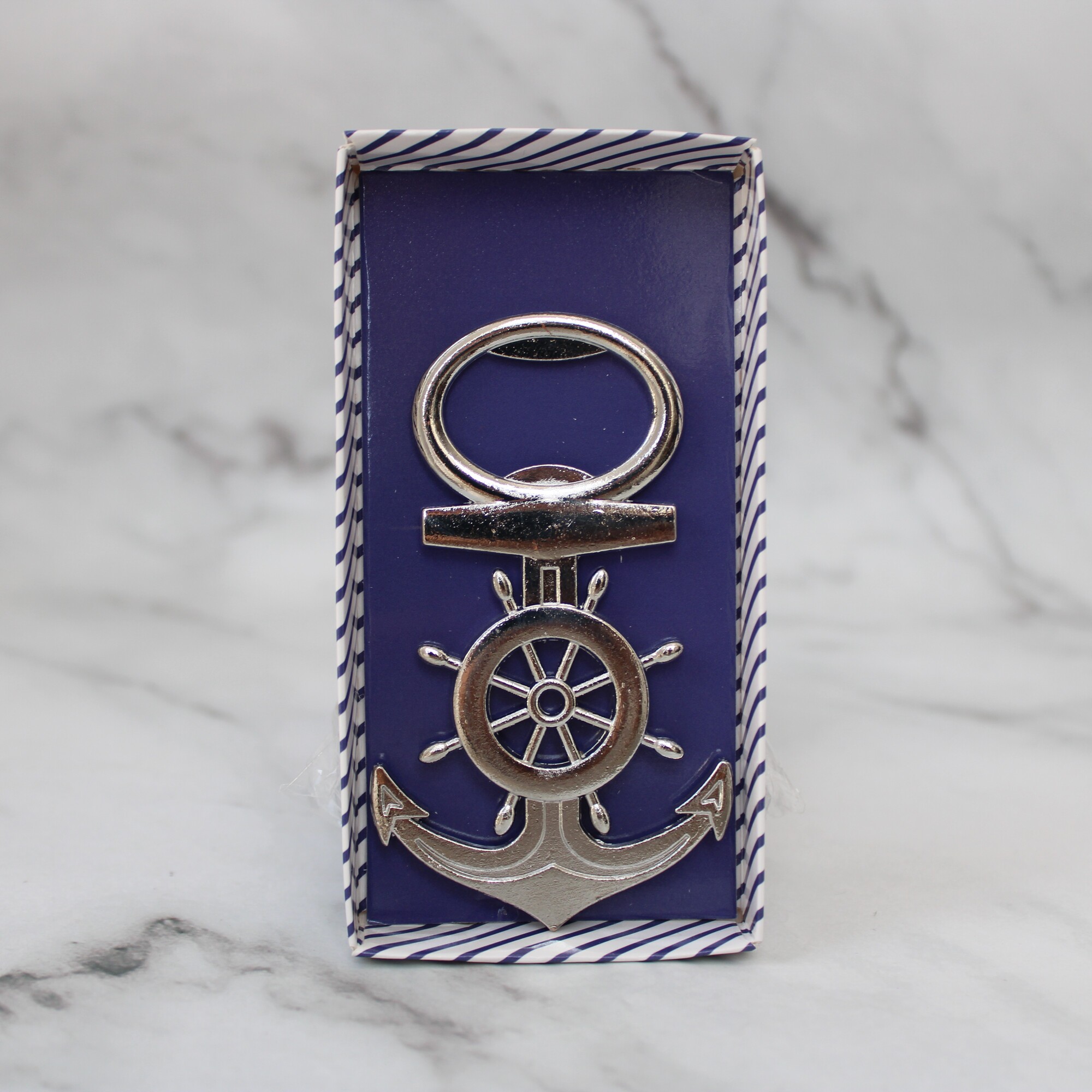 Recuerdo Destapador Ancla Timon Plateada