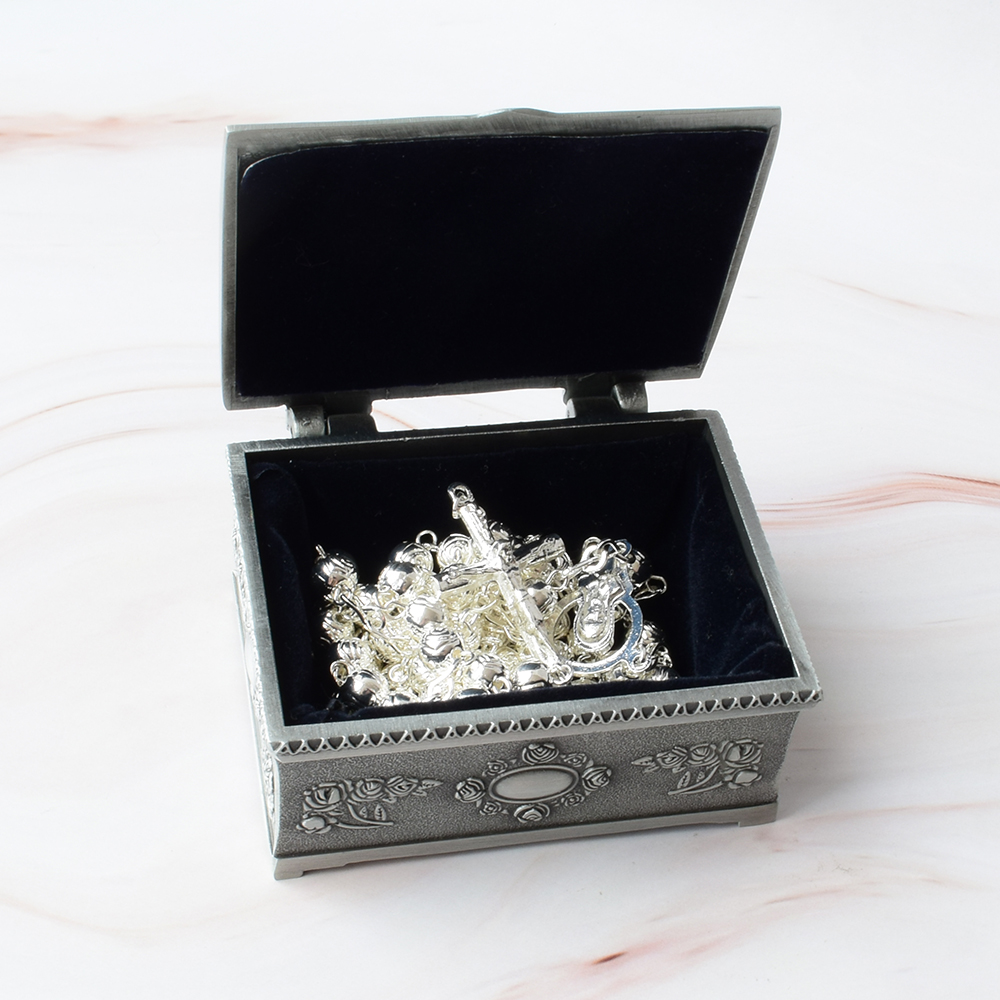 Cofre con Rosario Para Boda, Fedora