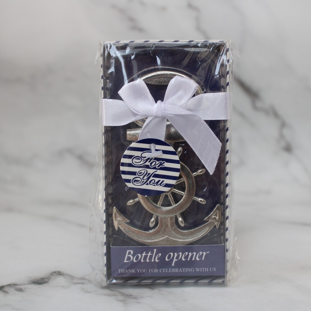 Recuerdo Destapador Ancla Timon Plateada