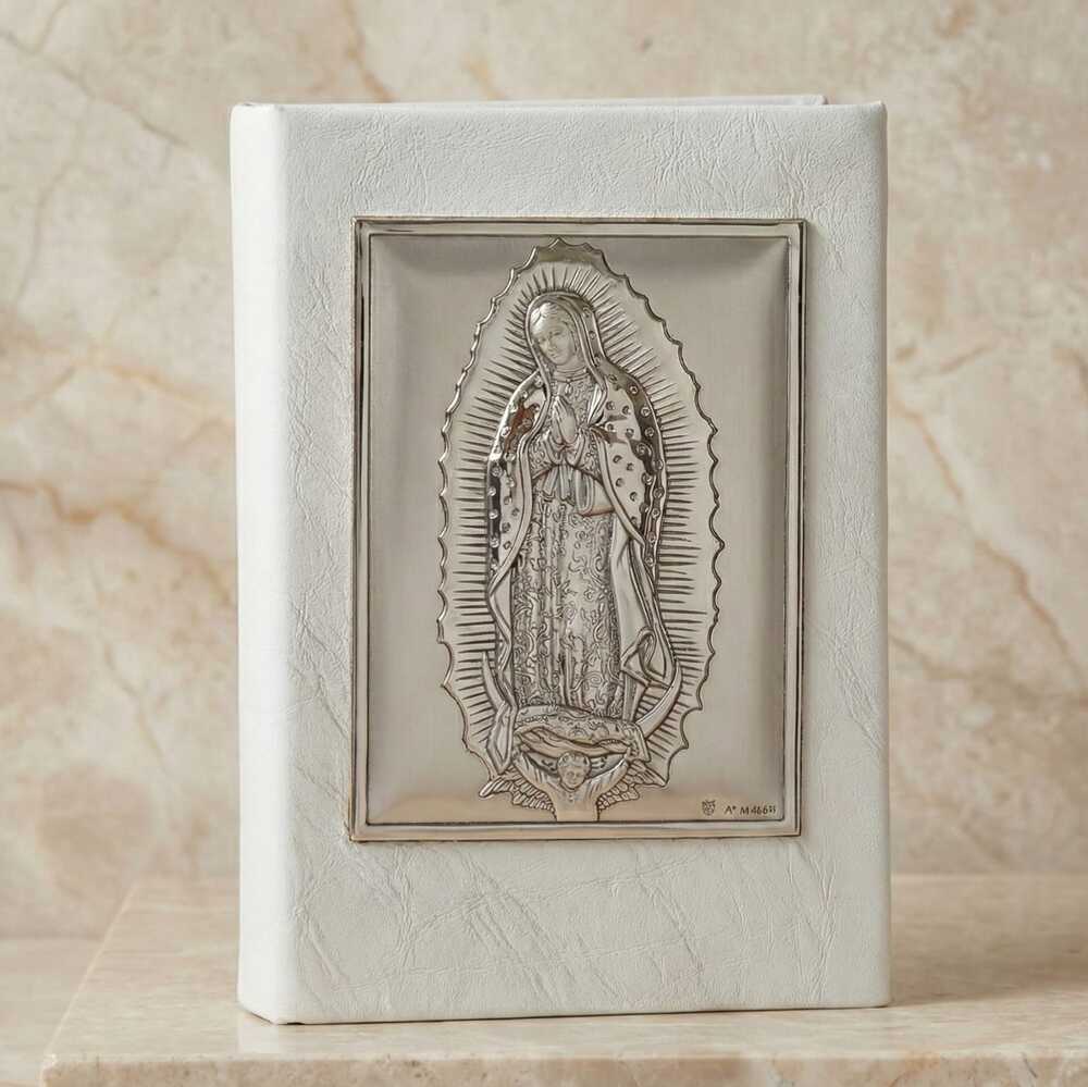 Biblia chica, Virgen de Guadalupe, Plata Italiana y Piel