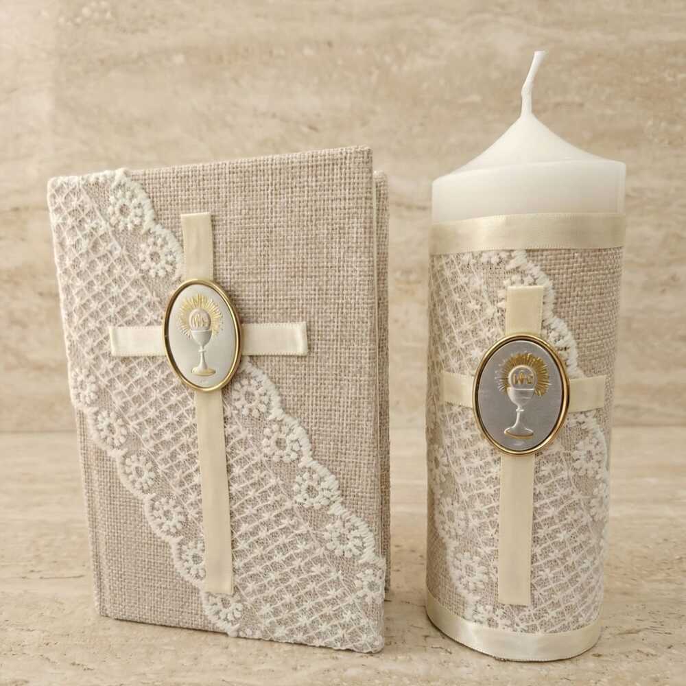 Kit de Primera Comunion Luz Sagrada, Beige