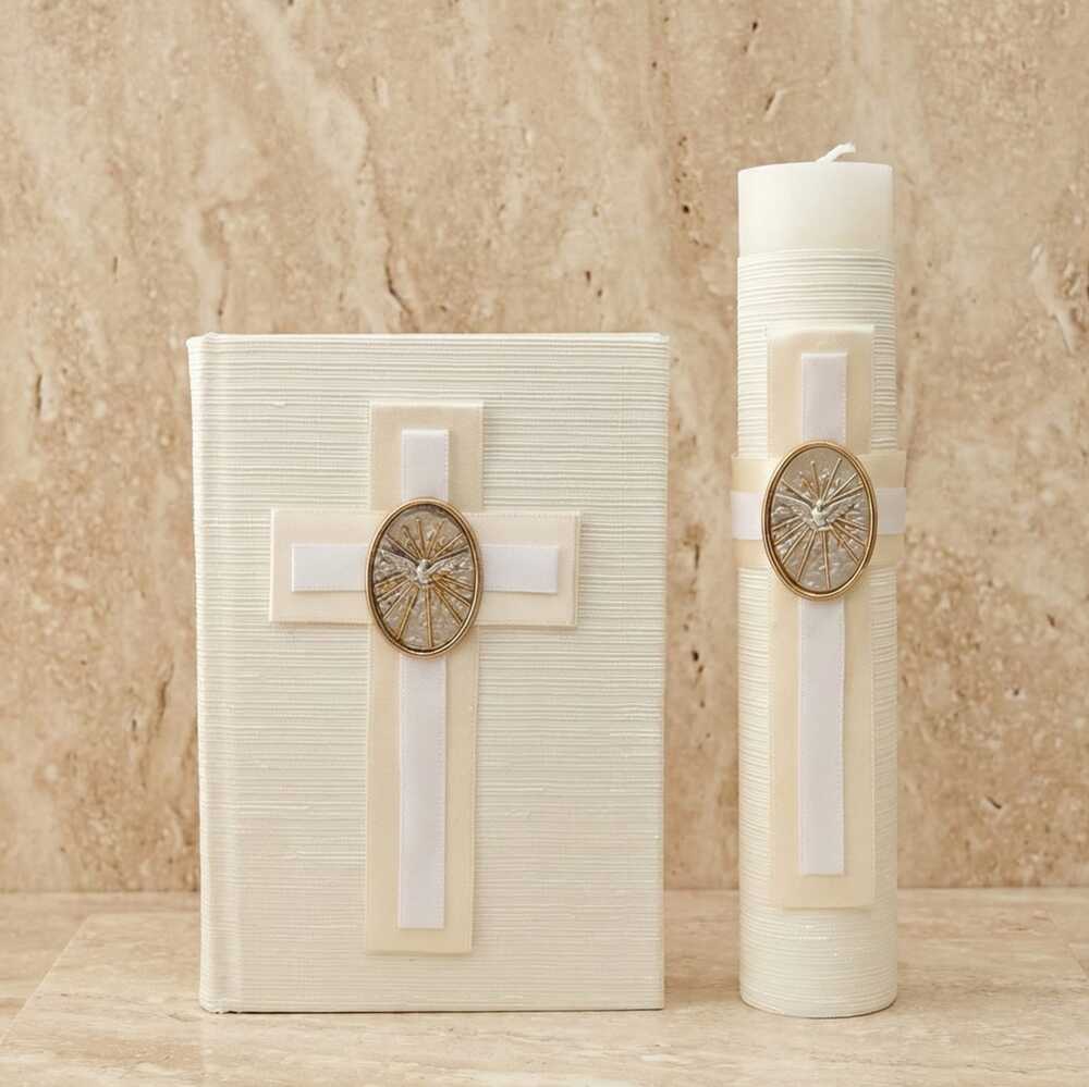 Kit de Primera Comunión Espíritu Santo en Tono Marfil