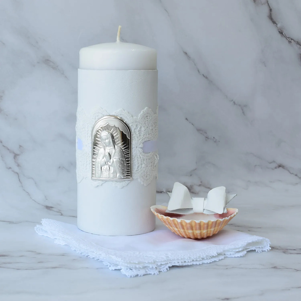Kit Bautizo Placa de la Virgen de Guadalupe