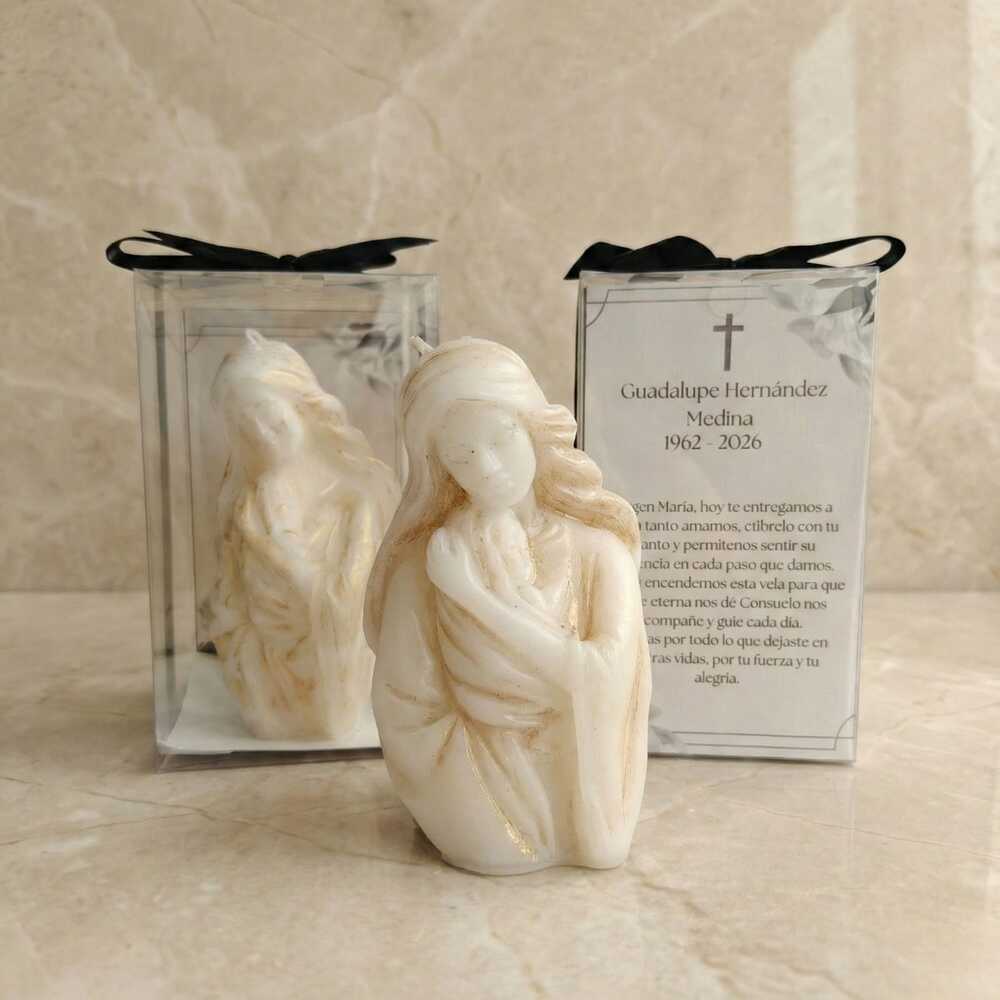 Recuerdo Luctuoso personalizado, Vela Virgen María
