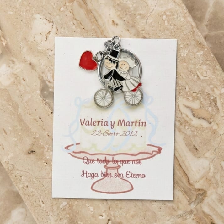 Recuerdo de Boda Novios en Bicicleta