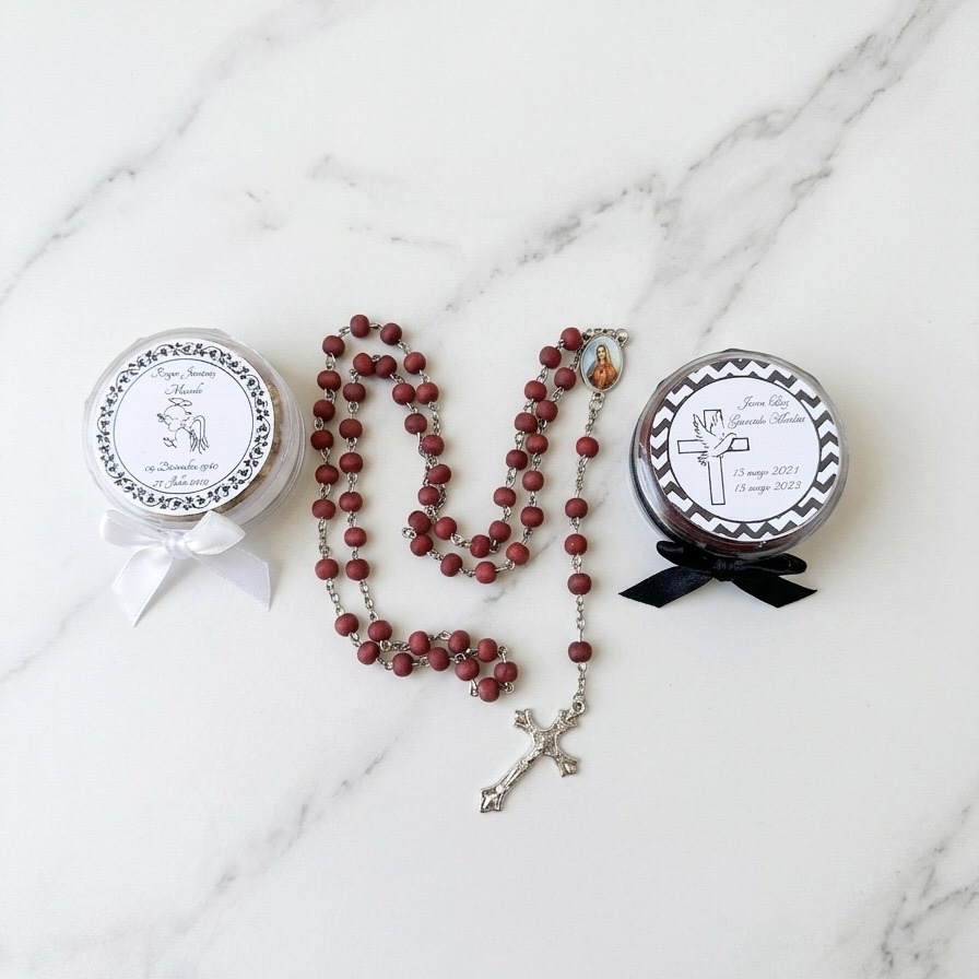 Rosario aromático de palo de rosa luctuoso