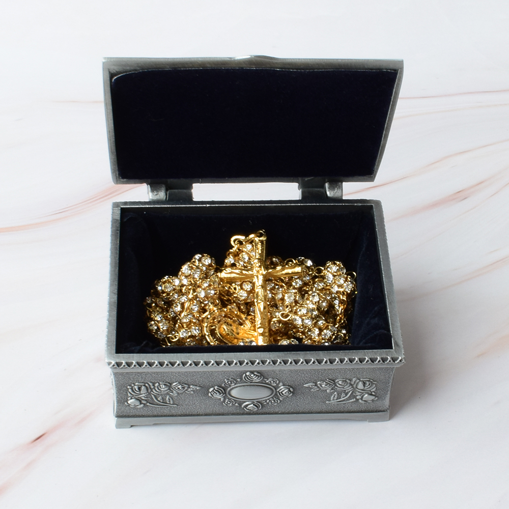 Cofre con Rosario Para Primera Comunión, Fedora