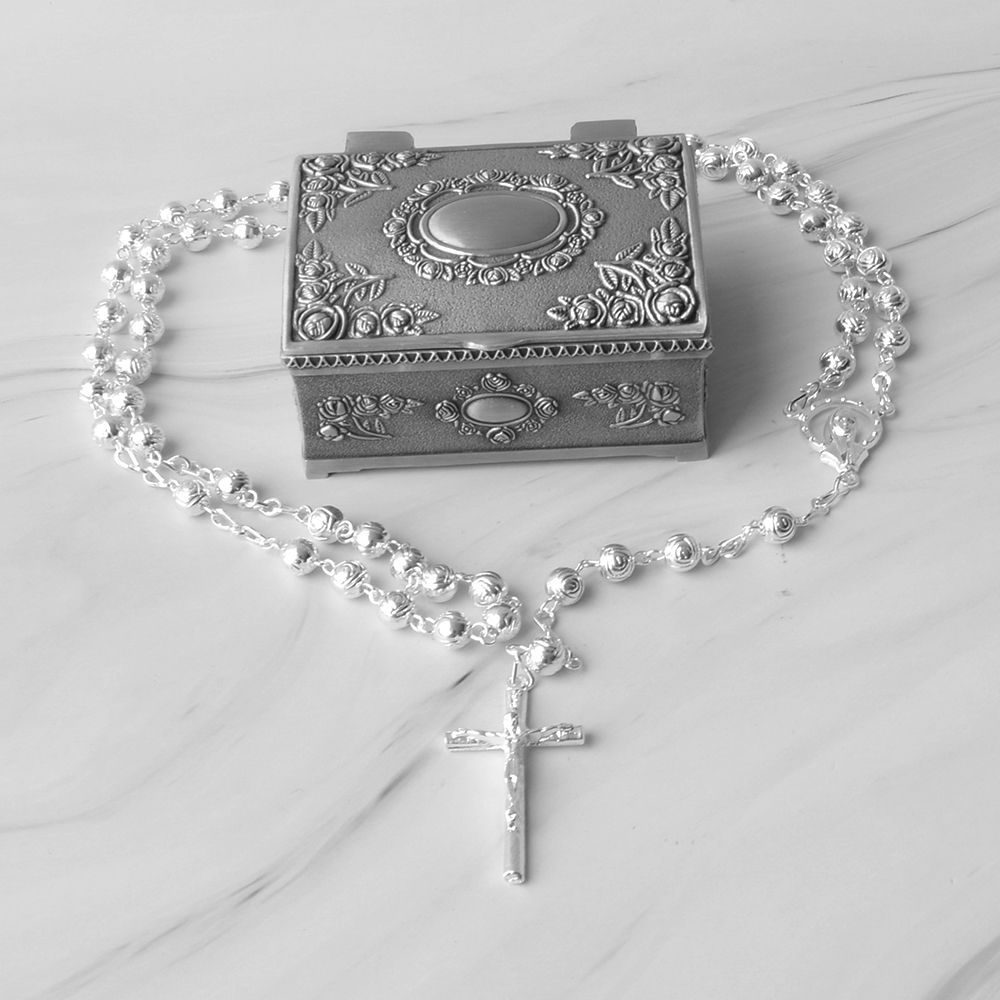 Cofre con Rosario Para Primera Comunión, Fedora