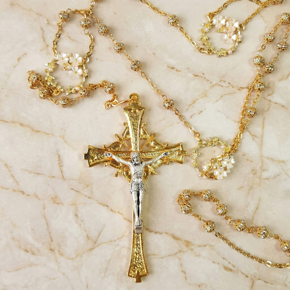 Lazo para boda baño de oro Forever cruz italiana