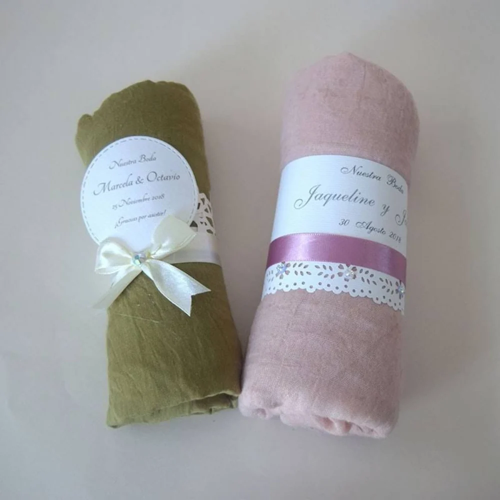 Pashmina con Presentación Personalizada, Recuerdo para Boda